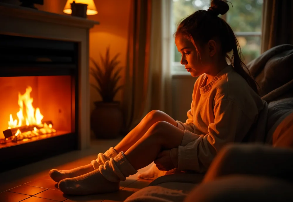 electric fireplace console