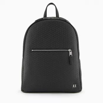 Armani Exchange Men’s Black Rucksack: City-Ready Carry